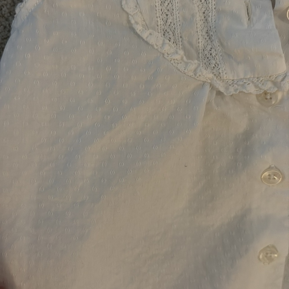 Rachel Riley Lace Trimmed White Sleeveless Top size 6Y - Picture 5 of 8